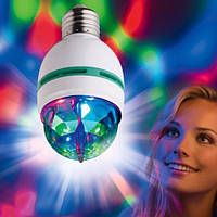 Светодиодная вращающаяся лампочка Dancing RGB LED Full Color Rotating Lamp