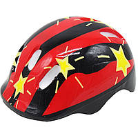 Детский защитный шлем для спорта красный со звездочками MiC (BT-CPS-0020)