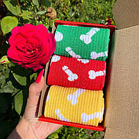 Креативный набор мужских носков на 3 пары 41-45 р демисезонные качественные, хлопковые в подарочной коробке