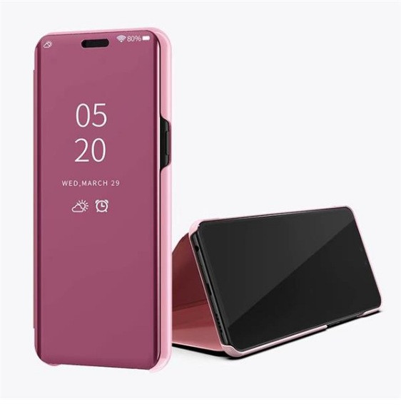 Чохол Mirror для Xiaomi Mi Note 10 Lite книжка дзеркальна рожевий
