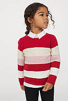 4-6 лет. Вязаный свитер из хлопка в полоску H&M. В наличии.