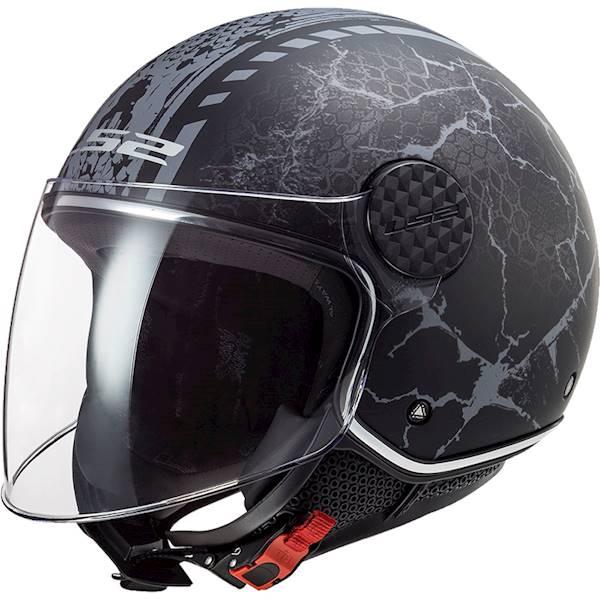 МОТОШОЛОМ ВІДКРИТИЙ LS2 0F558 SPHERE LUX SNAKE КОЛІР MATT BLACK TITANIUM