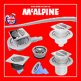 Лінійний трап 600 мм Omega Slim у комплекті з ніжками та ізоляційною мембраною MPCD600-O-B-NT-KPL McAlpine, фото 7