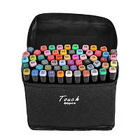 Набір двосторонніх маркерів 60 штук скетч-маркери для малювання різнокольорові спиртові фломастери, фото 3