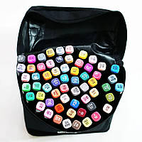 Набір двосторонніх маркерів 60 штук скетч-маркери для малювання різнокольорові спиртові фломастери, фото 8