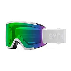 Гірськолижна маска Smith Squad White Vapor 2 Лінзи ChromaPop Everyday Green Mirror S2 / Yellow S1