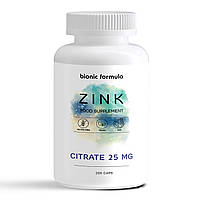 Цинк ( Zink ) цитрат пищевая добавка 25 мг. 200 капс. bionic nutrition