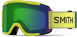 Гірськолижна маска Smith Squad Neon Yellow 2 Лінзи ChromaPop Everyday Green Mirror S2 / Yellow S1