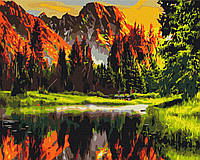Картина по номерам «Закат в горной долине», 40*50см, Brushme, BS3348