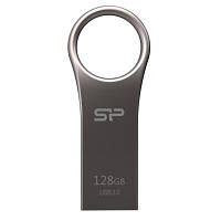 USB флеш наель Silicon Power 128GB Jewel J80 Titanium USB 3.0 (SP128GBUF3J80V1T) c