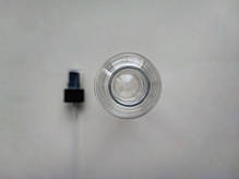 250 мл Круглий ПЕТ флакон прозорий з чорним спреєм, розпилювачем 24/410, тара, ємність, баночка, фото 5