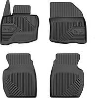 Автомобільні килимки поліки в салон Frogum 3D на у Honda Civic 8 HB 06-11 Хонда Цивик чорні