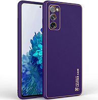 Шкіряний чохол Xshield для Samsung Galaxy S20 FE (Фіолетовий / Dark Purple)