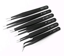 Набір Пінцетів Ювелірних 186x122x5мм у блістері