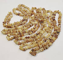 Намисто з натурального бурштину 5 шт 48 см необроблена крихта