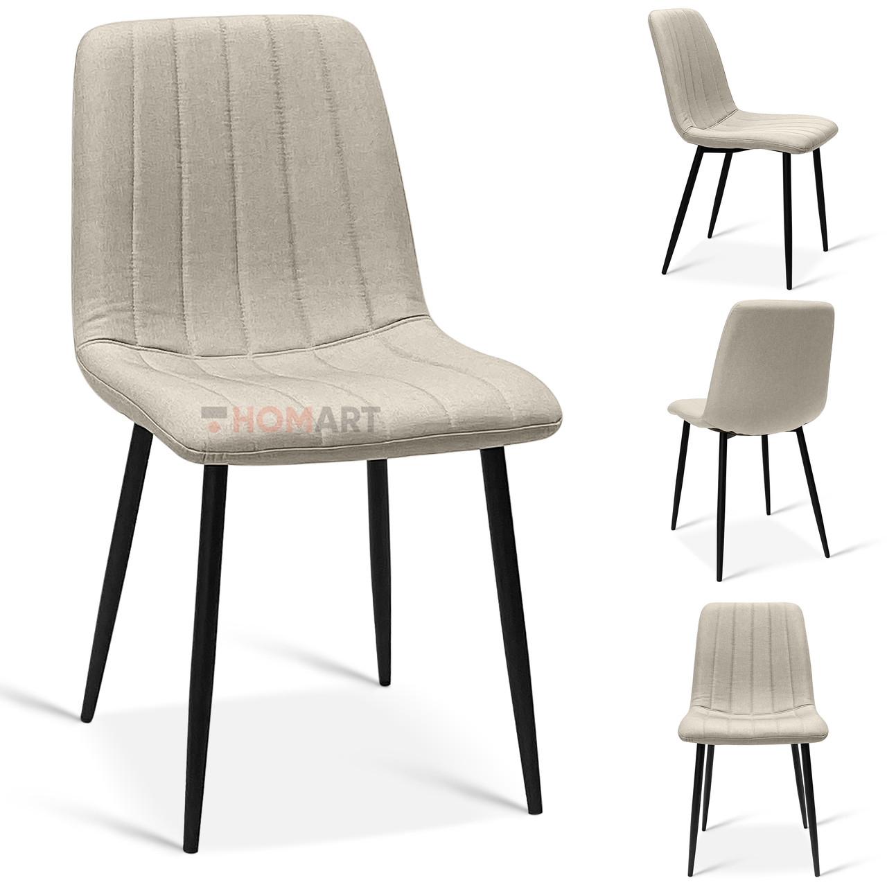 Стілець кухонний Homart DC-014T текстиль сірий беж (9638)