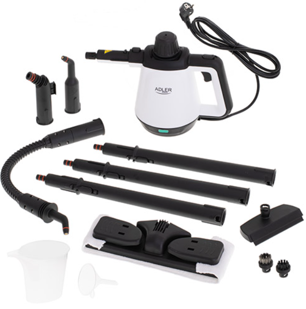 Пароочисник Adler AD 7038 +10 насадок 2000Вт бак для води 450мл, фото 1