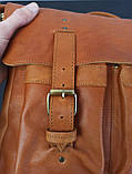 Ділова чоловіча (жіноча) шкіряна сумка (портфель) ручної роботи (натуральна шкіра) теракот, фото 7