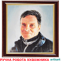 Портрет маслом по с фото мужчины мужской Картина масло холст ручной работы художника Подарок мужчине мужу отцу