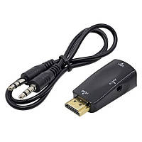 Оригінал! Переходник ST-Lab HDMI male (PC/laptop) - VGA F(Monitor) (U-991 black) | T2TV.com.ua
