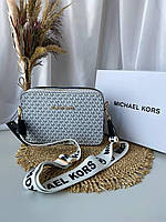 Женская мини сумка Michael Kors белая, Качественная кожаная женская маленькая брендовая сумочка