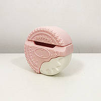 Чехол крутой силиконовый для Apple AirPods печенье. WE-720 Цвет: розовый