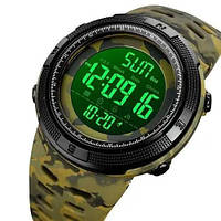 Часы наручные мужские SKMEI 2070CMGN ARMY GREEN CAMO. Цвет: зеленый камуфляж