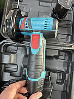 Акумуляторна мініболгарка в кейсі 12v 1,5 Ah два акумулятори, подвійного диска, фото 3