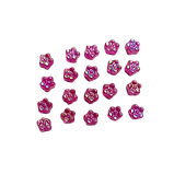 Набір 20 шт бусини Квіточки рожеві 5*3 мм, фото 2