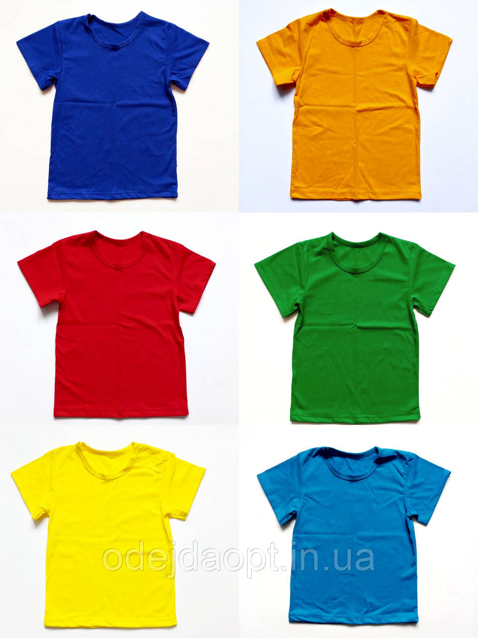 Дитяча однотонна футболка 2,3,4,5.6,7,8,9.10.11,12,13,14,15 років, фото 1
