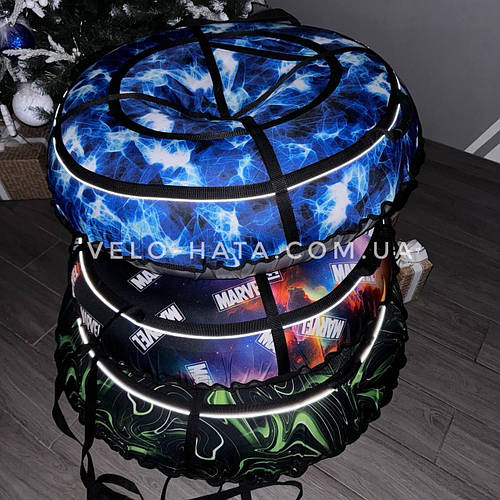 Тюбінг 100см . Надувні світловідбивні санки . Ватрушка для катання на ...