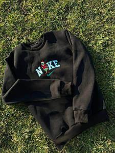 Bono чоловічій світшот 950101 чорний принт Різдвяний