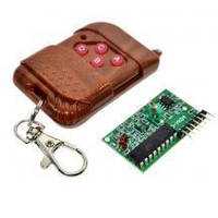 Система дистанційного керування 4 канали, 4 кнопки без фіксації (пульт + приймач), дальність 100