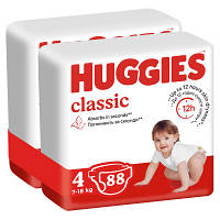 Подгузники Huggies Classic 4 (7-18 кг) J-Pack 88 шт. ( 2*44) (5029054228975) b