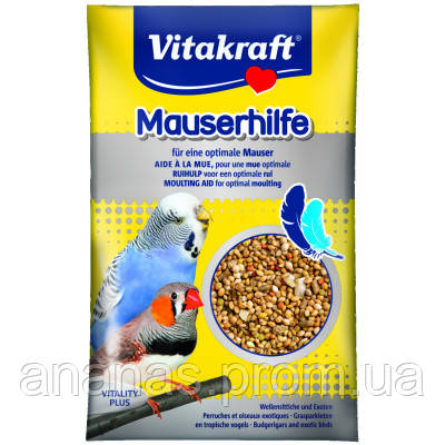 Витамины для птиц Vitakraft Mauserhilfe для волнистых и экзотических попугаев 20 г (во время линьки) - фото 1 - id-p2061461539