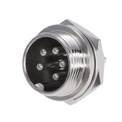 Роз'єм  MIC 335, "штекер", монтажний, 5pin, діам.-16мм