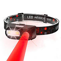 Налобний ліхтарик X-Balog BL 1084 Біле/Червоне світло, акумуляторний ліхтарик на голову | фонарик налобный на аккумуляторе