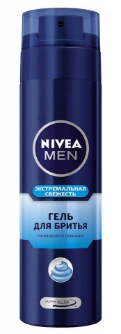 Гель NIVEA для гоління 200 мл Екстремальна свіжість для нормальної шкіри