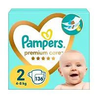 Подгузники детские Pampers Premium Care № 2 (4-8 кг), 136 шт