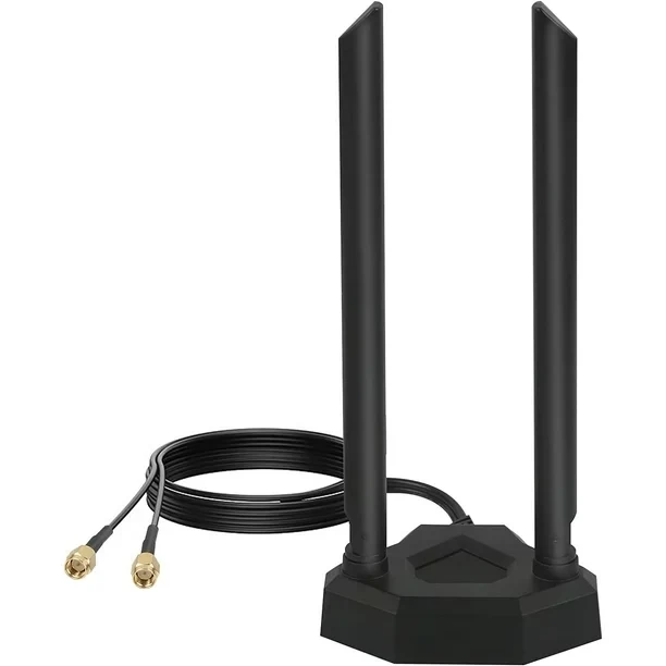 Двохдіапазонна WiFi-антена Nelawya 8 дБі 2,4 ГГц 5 ГГц 5,8 ГГц Магнітна база RP-SMA Адаптер, фото 1