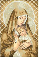 Вишивка бісером "Мадонна з дитям (покірність)" (сепія)  (Солес)