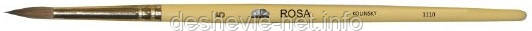 Колонок круглий, 1110, No 1.5, коротка ручка, пензель ROSA