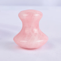 Инструмент для массажа гуаШа Грибок Jade Roller Mushroom розовый кварц