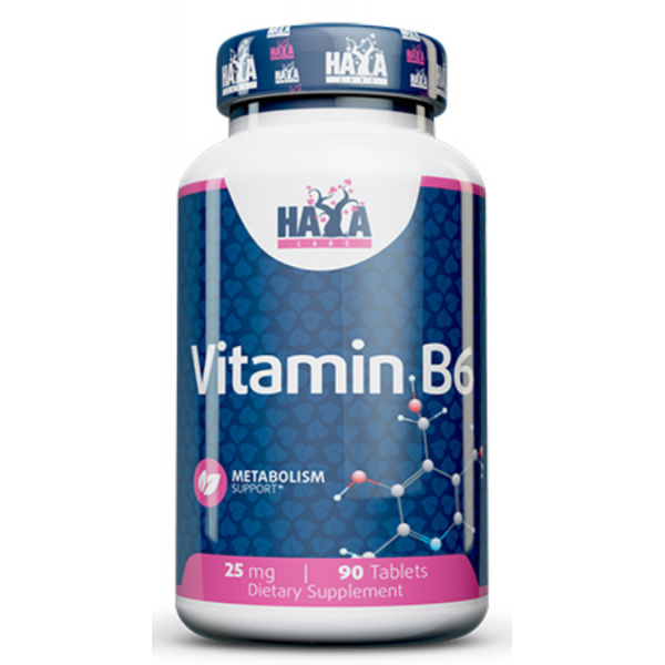 Вітаміни Haya Labs Vitamin B6 25mg. 90 таблеток