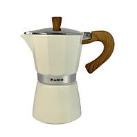Гейзерная кофеварка Magio MG-1009 450 мл 9 чашек молочная i