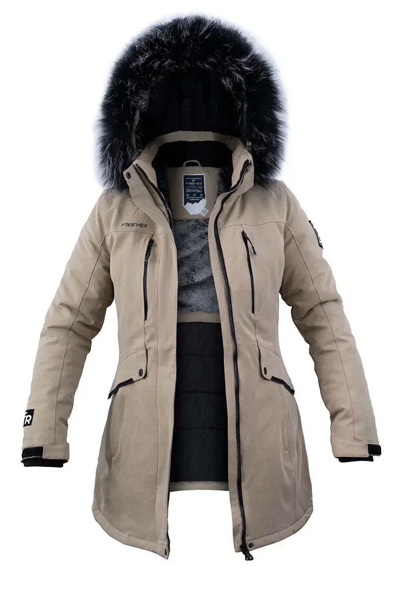 Парка жіноча Freever AF 21628 бежева, фото 1