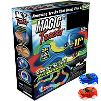 Magic Tracks Оригінал 220 деталей, машинка гоночна на 3 батареї