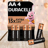 Батарейки пальчиковые Alkaline Duracell 1,5 V АA LR6/MN1500, 4 шт.