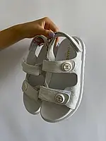 Женские сандалии Chanel Sandals White Leather Premium