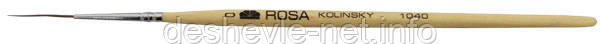Колонок лайнер, 1040, № 0, коротка ручка, пензель ROSA